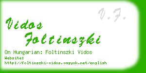 vidos foltinszki business card